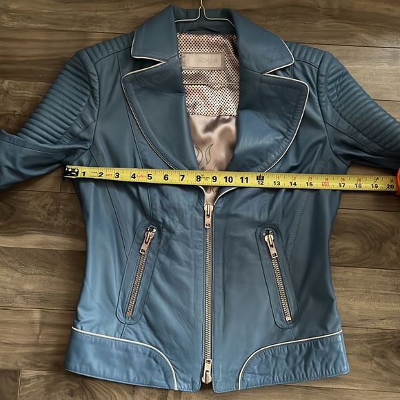 Schyia Leather Jacket size 36 - Picture 13 of 14